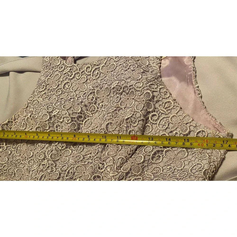 Vintage Celine New York Lilac Long Formal Evening Gown Dress Junior Sz 7/8 Lined - Picture 11 of 12